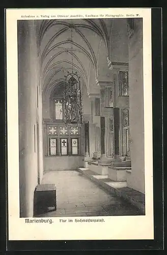 AK Marienburg / Malbork, Hochschloss, Flur im Hochmeisterpalast