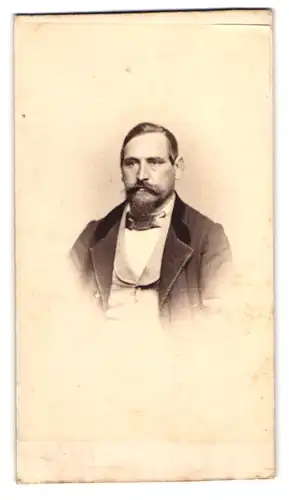 Fotografie M. Kraus, Regensburg, Goldene Bärenstrasse F 56, Portrait modisch gekleideter Herr mit Bart