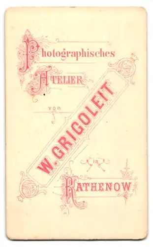 Fotografie W. Grigoleit, Rathenow, Mann mit abstehendem Haar