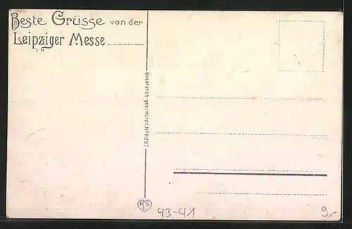 Künstler-AK Leipziger Messe, Die Wohnungsnot in Leipzig zur Messe