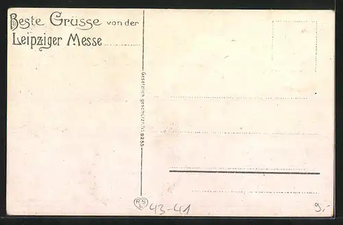Künstler-AK Grosse Wohnungsnot während der Leipziger Messe