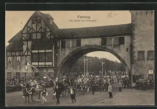 AK Hamburg, 16. Deutsches Bundesschiessen 1909, Die Spitze des Festzuges