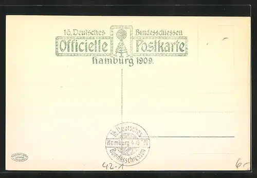 AK Hamburg, 16. Deutsches Bundesschiessen 1909, Festzug, Die alten Zünfte v. 1376