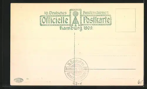 AK Hamburg, 16. Deutsches Bundesschiessen 1909, Festzug, Einführung des Christentums