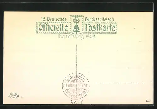 AK Hamburg, 16. Deutsches Bundesschiessen 1909, Festzug, Hamburg zur Franzosenzeit