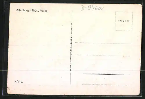 AK Altenburg i. Thür., Markt mit Geschäftspartie
