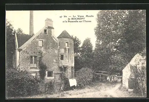 AK Rochopt, Le Vieux Moulin et la Passerelle sur l`Yerres