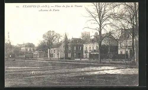 AK Étampes, Place du Jeu de Paume, Avenue de Paris