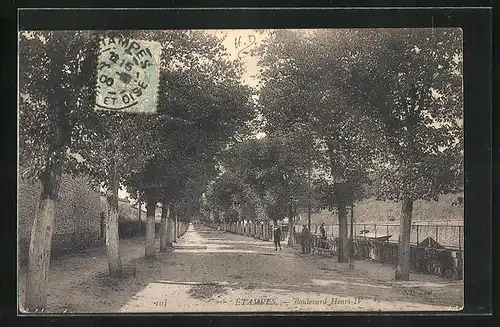 AK Étampes, Boulevard Henri IV.