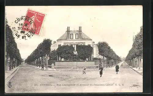 AK Corbeil, Rue Champlouis et Avenue du Président Carnot