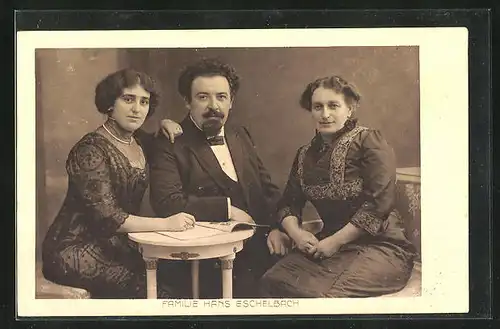 AK Hans Eschelbach mit seiner Familie