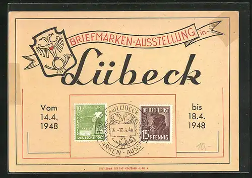 AK Lübeck, Briefmarkenausstellung 1948