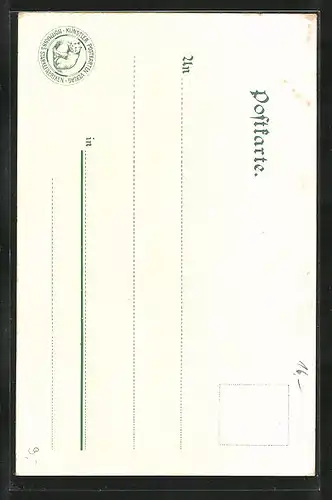 Lithographie Thorn / Torun, Stadtverkehr vor der Johanniskirche