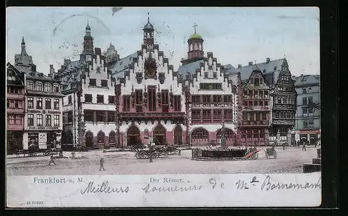 AK Alt-Frankfurt, Strassenpartie am Römer