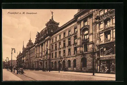 AK Frankfurt a. Main, Gebäudeansicht Hauptpost