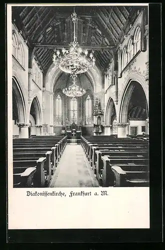 AK Frankfurt-Nordend, Innenansicht der Diakonissenkirche