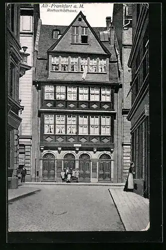 AK Frankfurt am Main, Frontalblick auf das Rothschildhaus