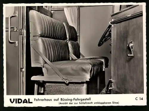 Fotografie Lastwagen Büssing, LKW-Fahrerhaus von Karosseriebau Vidal Hamburg