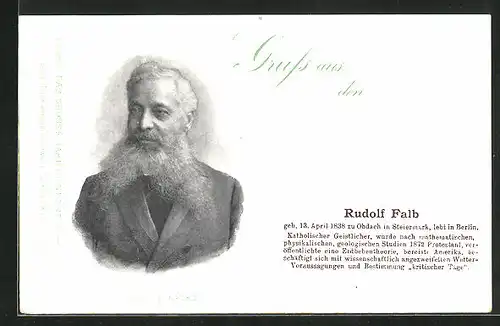 AK Andenken an den Geistlichen Rudolf Falb