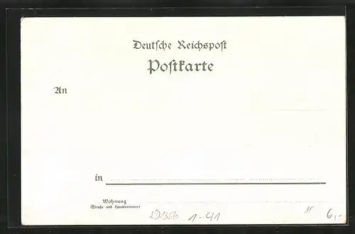 Lithographie Fritz Reuter Postkarten, Rekter Baldrian