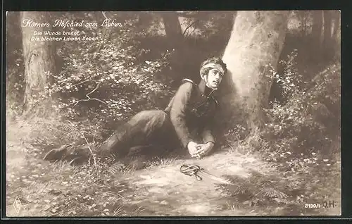 Künstler-AK Körners Abschied vom Leben