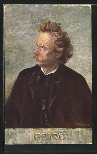 AK Portrait von Edvard Grieg, Pianist
