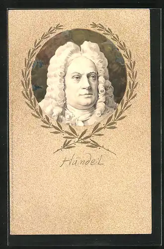 Präge-AK Georg Friedrich Händel, Komponist, 16585-1759