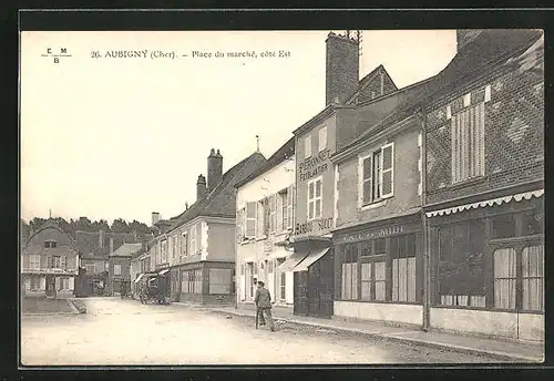 AK Aubigny, Place de mraché, côté Est