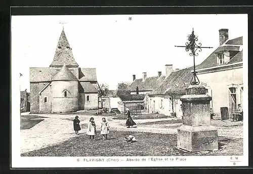 AK Flavigny, Abside de l`Eglise et la Place