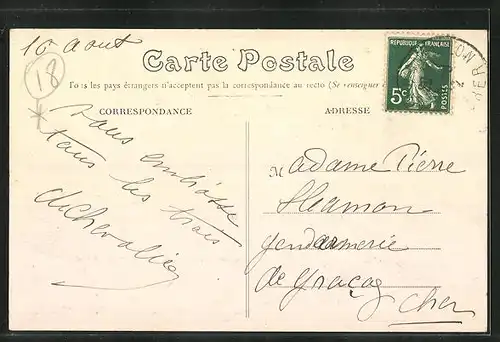 AK Les Aix d`Angillon, Route de Bourges