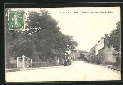 AK Les-Aix-d`Augillon, Entrée du Jardin Public