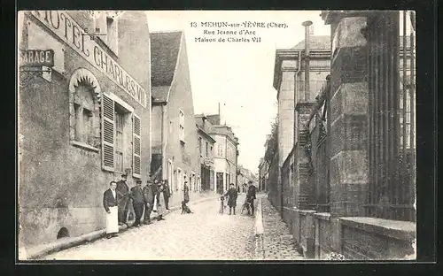 AK Mehun-sur-Yèvre, Rue Jeanne d`Arc, Hotel Maison de Charles VII