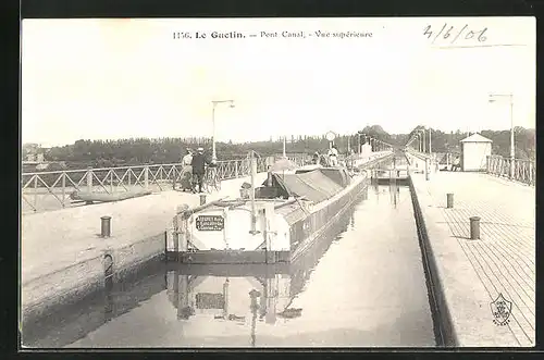 AK Saincaize-le-Guétin, Pont Canal, Vue supérieure
