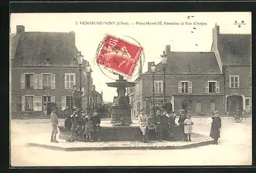 AK Henrichemont, Place Henry IV, Fontaine et Rue d`Anjou