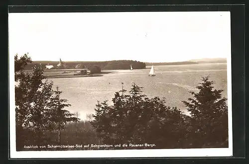 AK Scharmützelsee-Süd, Ausblick auf Schwarzhorn und die Rauener Berge