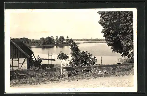 AK Klein-Köris, Fischerei Neubrück, Blick auf den Klein-Köriser See