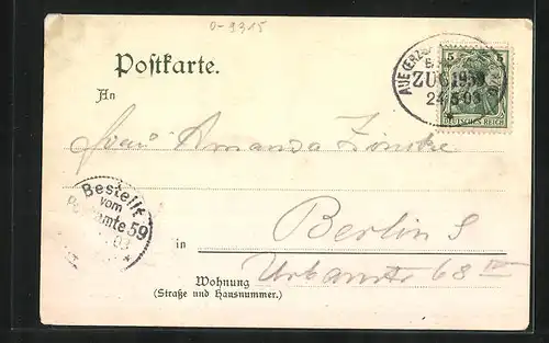 Lithographie Scheibenberg i. sächs. Erzgeb., Hôtel Rathaus, Teilansicht und Scheibenberg m. Aussichtsturm & Fichtelberg