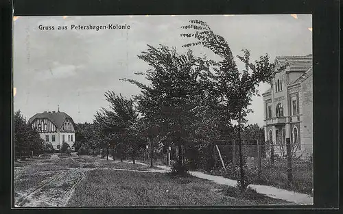 AK Petershagen, Häuser in der Kolonie