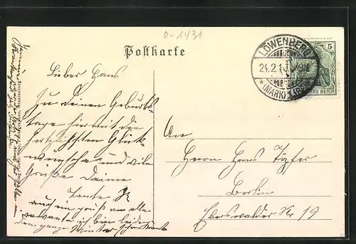 AK Liebenberg i. M., Ansicht vom Schloss