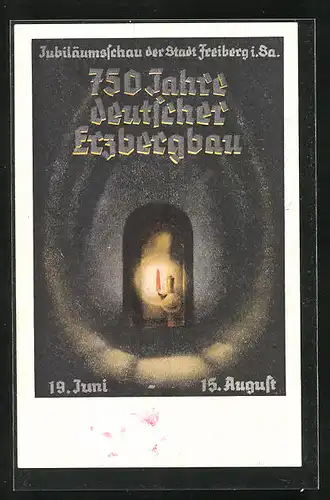 AK Freiberg i. Sa., Festpostkarte zu 750 Jahren deutscher Erzbergbau 1938