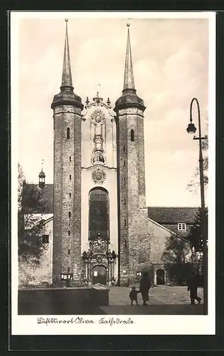AK Elbing / Elblag, Strasse am Markttor, Strassenbahn