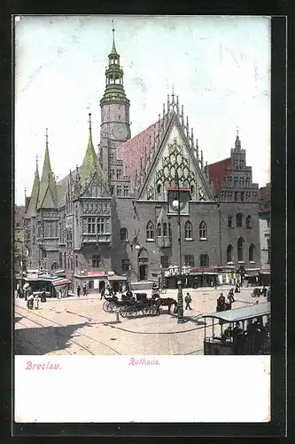 AK Breslau, Marktstände am Rathaus