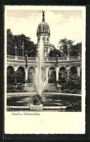 AK Breslau, Fontaine auf der Liebichshöhe