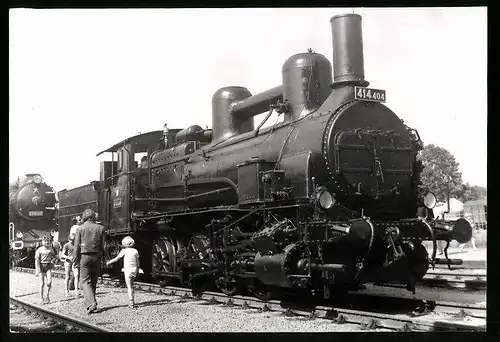 Fotografie Eisenbahn Tschechoslowakische Staatsbahnen CSD, Tender-Lokomotive, Dampflok Nr. 414-404