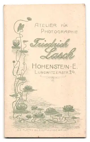 Fotografie Fried. Lasch, Hohenstein-ErnstthalLungwitzerstr. 24, Portrait Matrose in Uniform Mützenband S.M.S. Mars