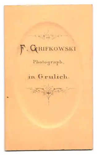 Fotografie F. Grifkowski, Grulich, Portrait tschechischer Soldat in Uniform mit hellem Vollbart