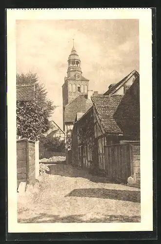 AK Drossen, Strasse zur Jakobikirche