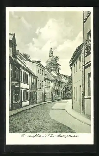 AK Sommerfeld / Lubsko, Sarg-Lager in der Burgstrasse