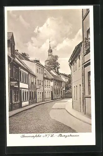 AK Sommerfeld / Lubsko, Burgstrasse, Turmspitze