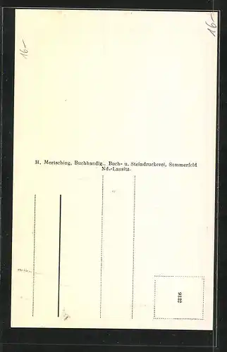 AK Sommerfeld / Lubsko, Burgstrasse, Rathausturm